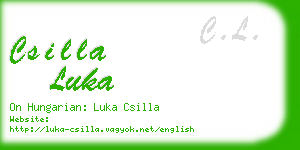 csilla luka business card